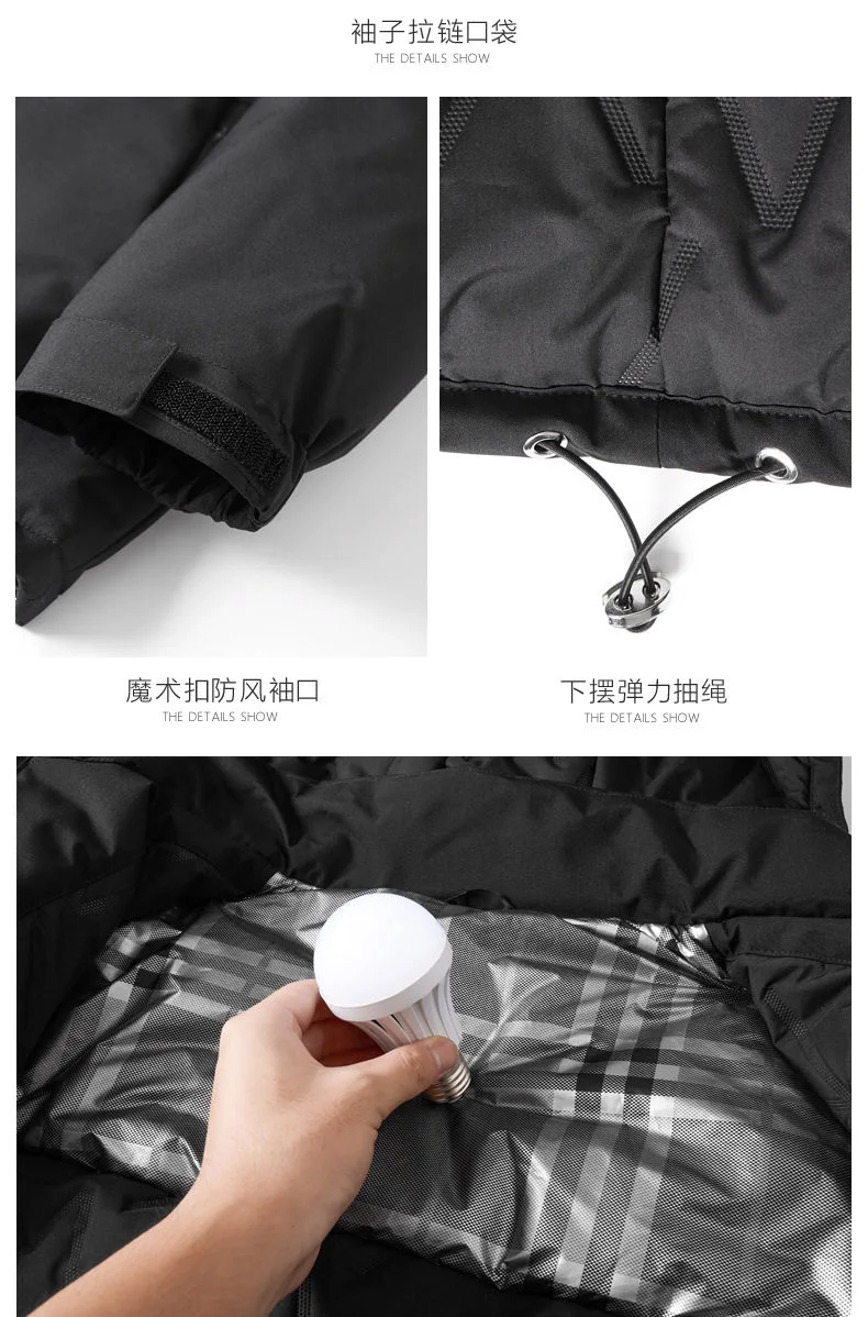 2024 Autumn and Winter New Fashion Trend Thick Warm Hooded Cotton-Padded Jacket Men's Casual Loose Comfortable Plus Size Coat