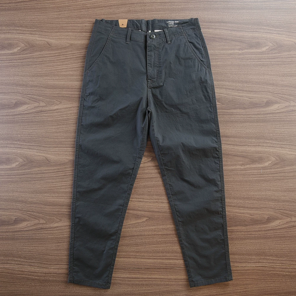 Summer New American Retro Thin Straight Leg Quick-drying Casual Pants Fashion Simple Breathable Loose Ankle-length Trousers