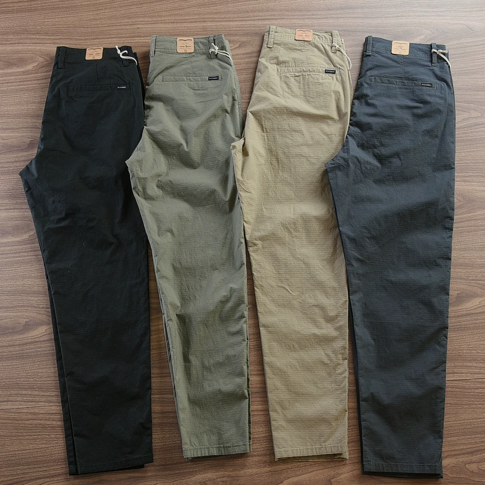 Summer New American Retro Thin Straight Leg Quick-drying Casual Pants Fashion Simple Breathable Loose Ankle-length Trousers