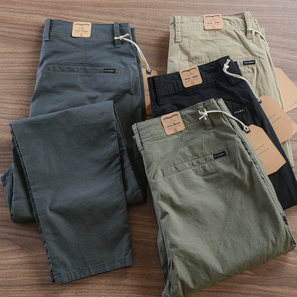 Summer New American Retro Thin Straight Leg Quick-drying Casual Pants Fashion Simple Breathable Loose Ankle-length Trousers