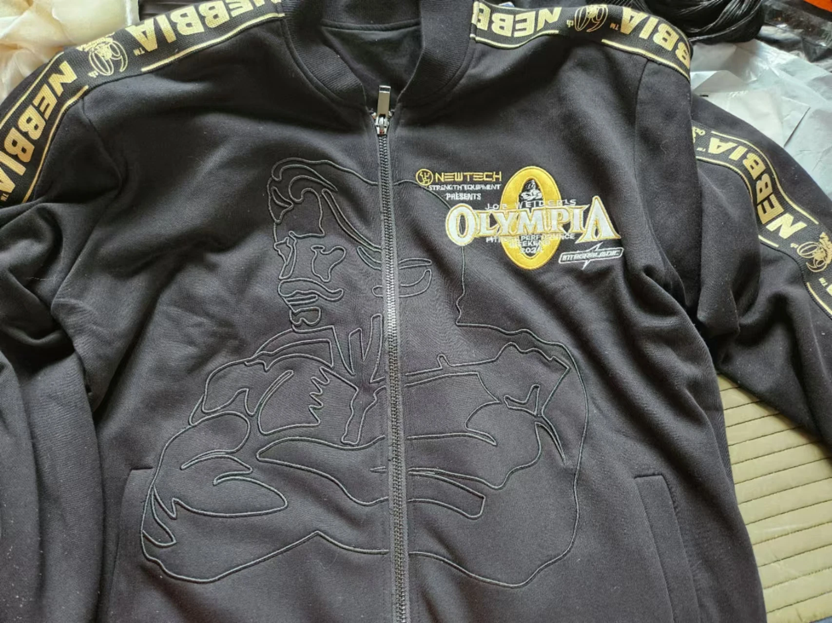 2025 Latest 60th Anniversary Olympia Embroidered Hoodie Sweater Fitness Bodybuilding Athlete
