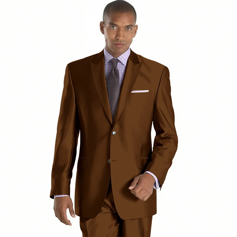 2022 New Arrival Mens Suits Groomsmen Peak Lapel Groom Tuxedos Shiny Silver Wedding Best Man Suit