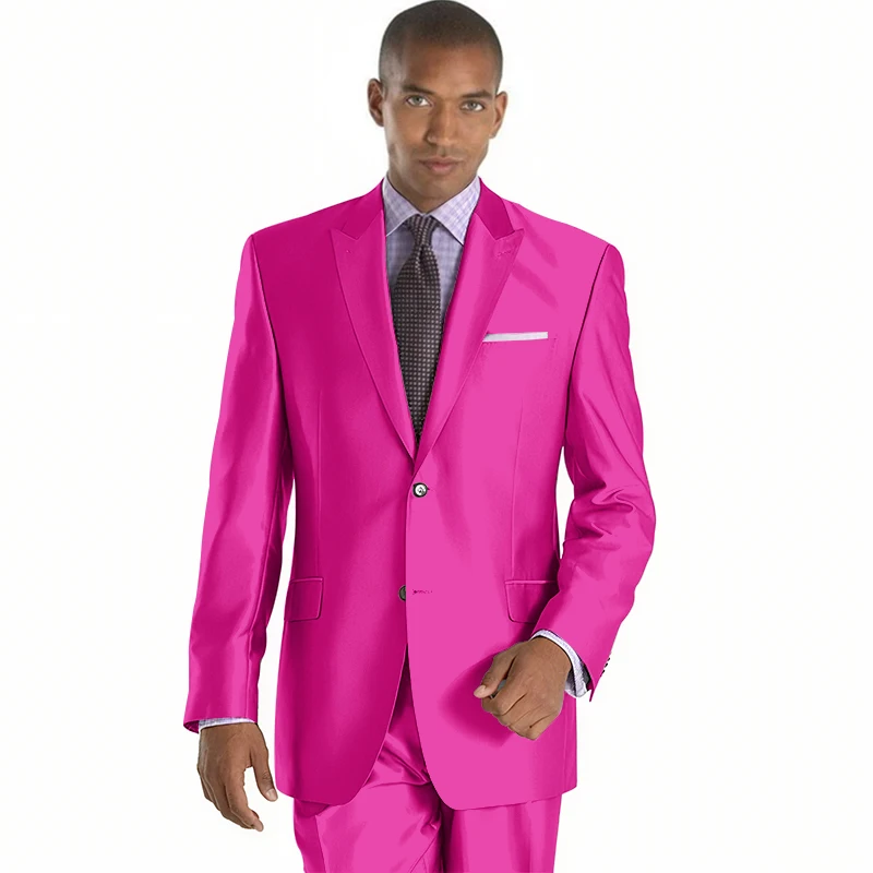 2022 New Arrival Mens Suits Groomsmen Peak Lapel Groom Tuxedos Shiny Silver Wedding Best Man Suit