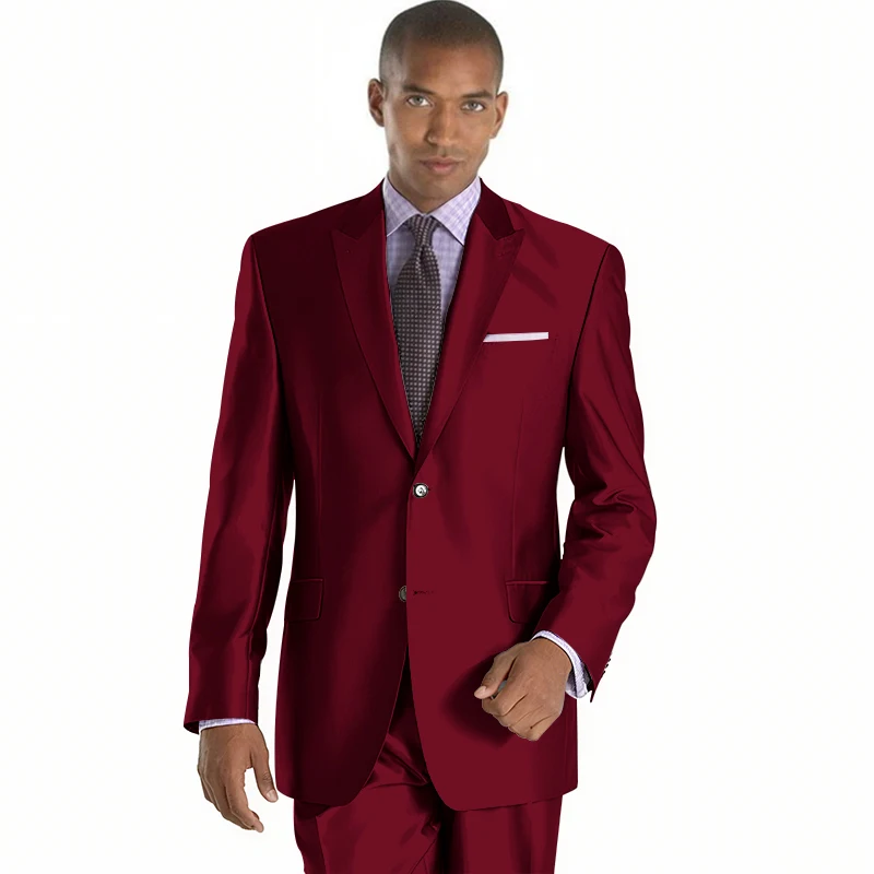 2022 New Arrival Mens Suits Groomsmen Peak Lapel Groom Tuxedos Shiny Silver Wedding Best Man Suit