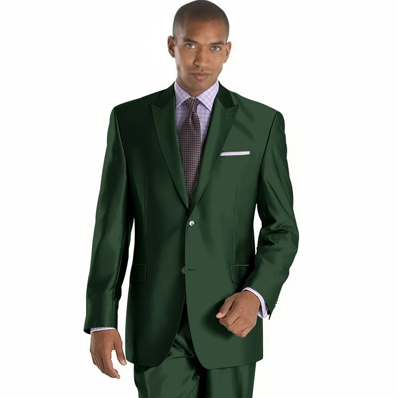 2022 New Arrival Mens Suits Groomsmen Peak Lapel Groom Tuxedos Shiny Silver Wedding Best Man Suit