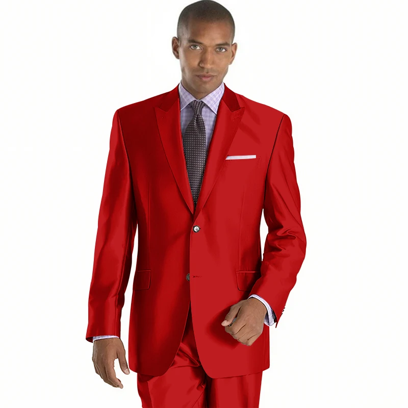 2022 New Arrival Mens Suits Groomsmen Peak Lapel Groom Tuxedos Shiny Silver Wedding Best Man Suit