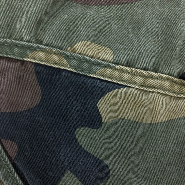 Summer New American Retro Heavyweight Camouflage Cargo Shorts Men's Pure Cotton Washed Loose Multi-pocket Casual 5-point Pants