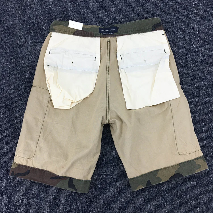 Summer New American Retro Heavyweight Camouflage Cargo Shorts Men's Pure Cotton Washed Loose Multi-pocket Casual 5-point Pants