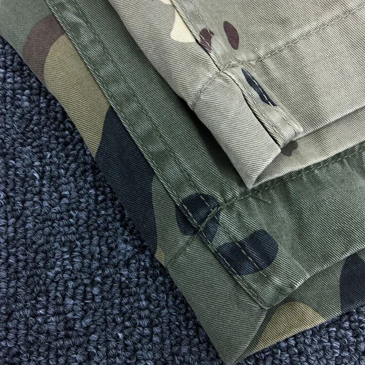 Summer New American Retro Heavyweight Camouflage Cargo Shorts Men's Pure Cotton Washed Loose Multi-pocket Casual 5-point Pants