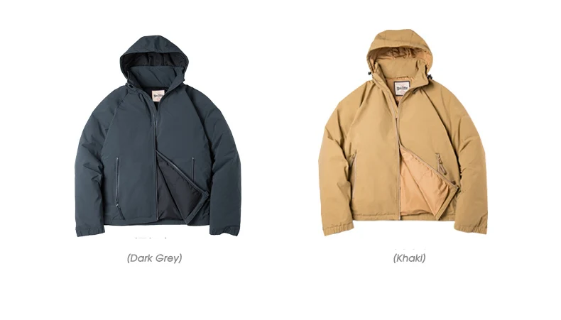 Maden Winter Hooded Down Jacket for Men White Duck Down Filling Thickened Warm Outer Coat Outdoor Windproof Parkas Black Jacket