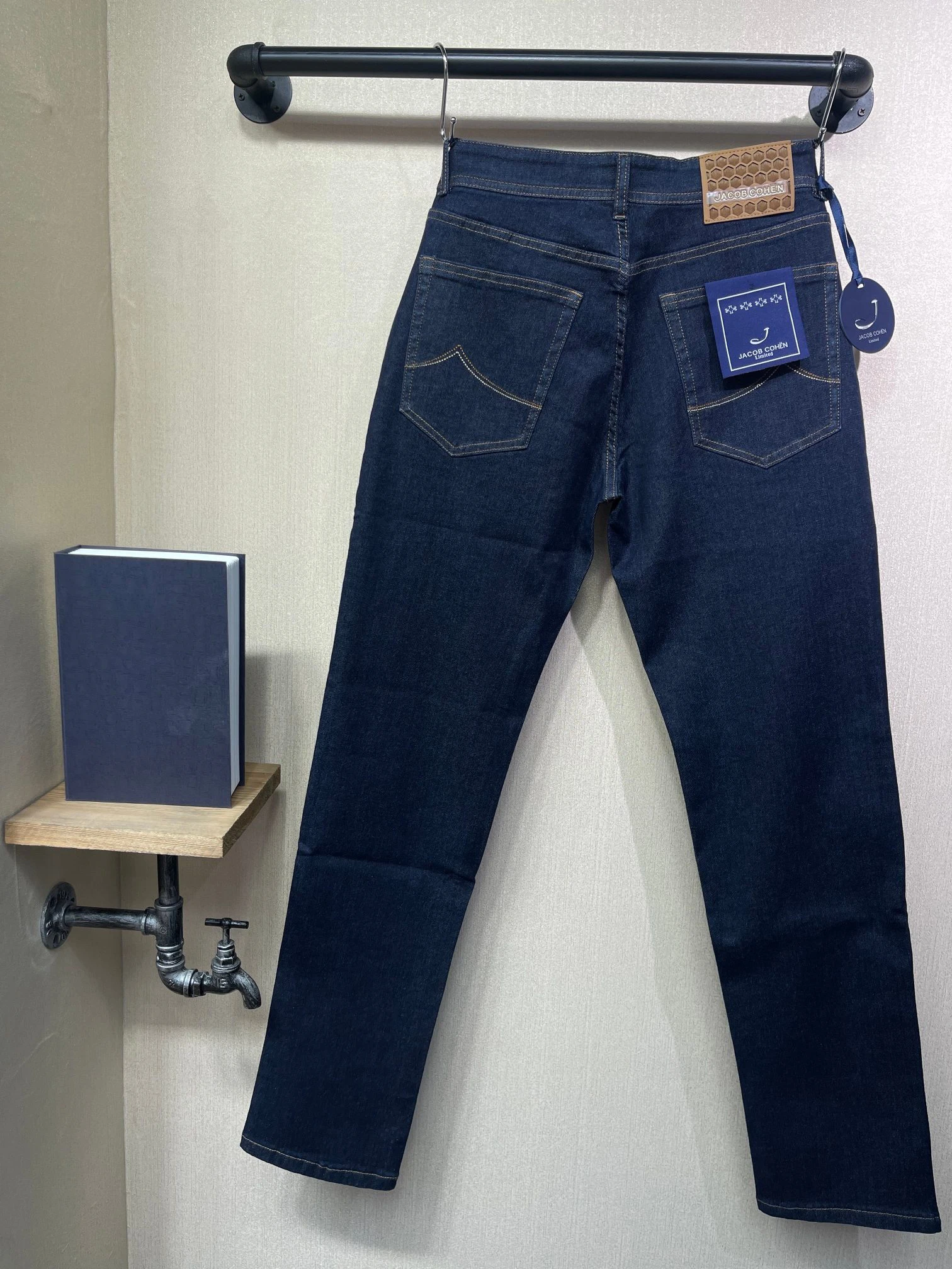 OECHSLI Jeans Thick Cotton Men 2025 Autumn Winter new casual warm Blue embroidery comfortable straight Big size 30-40 Pants