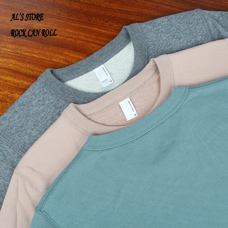 AL6163 Super Quality Heavy Thick Pullover Mans Big Cozy Flexible 400g 14.1oz Cotton Warm Shirt
