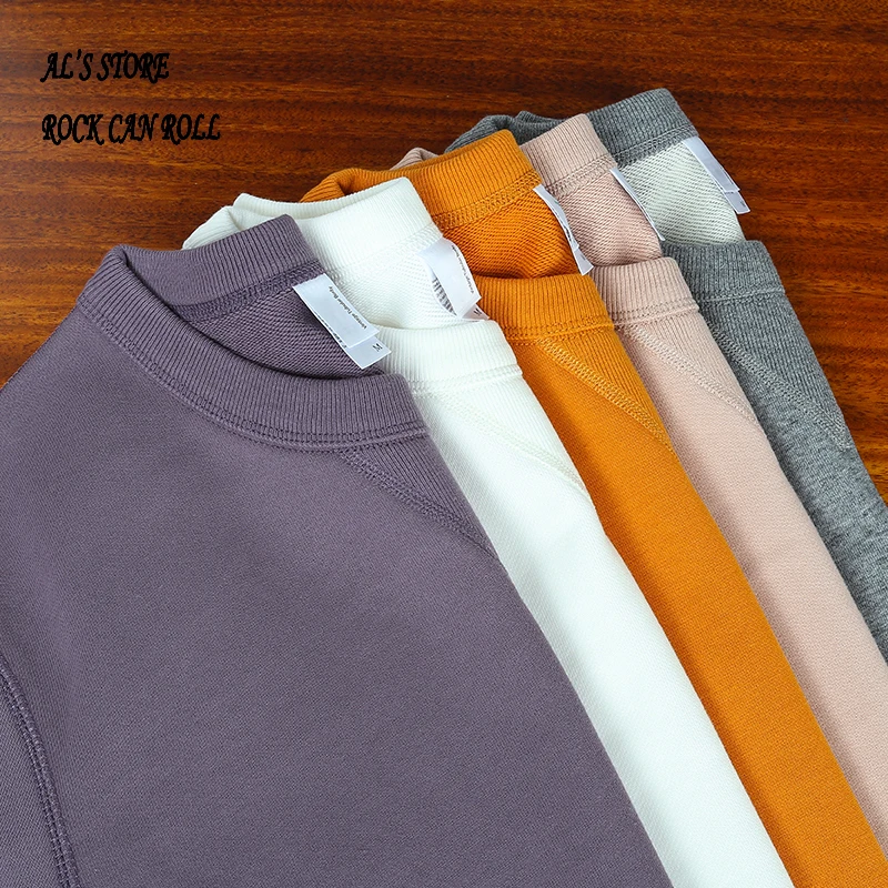 AL6163 Super Quality Heavy Thick Pullover Mans Big Cozy Flexible 400g 14.1oz Cotton Warm Shirt