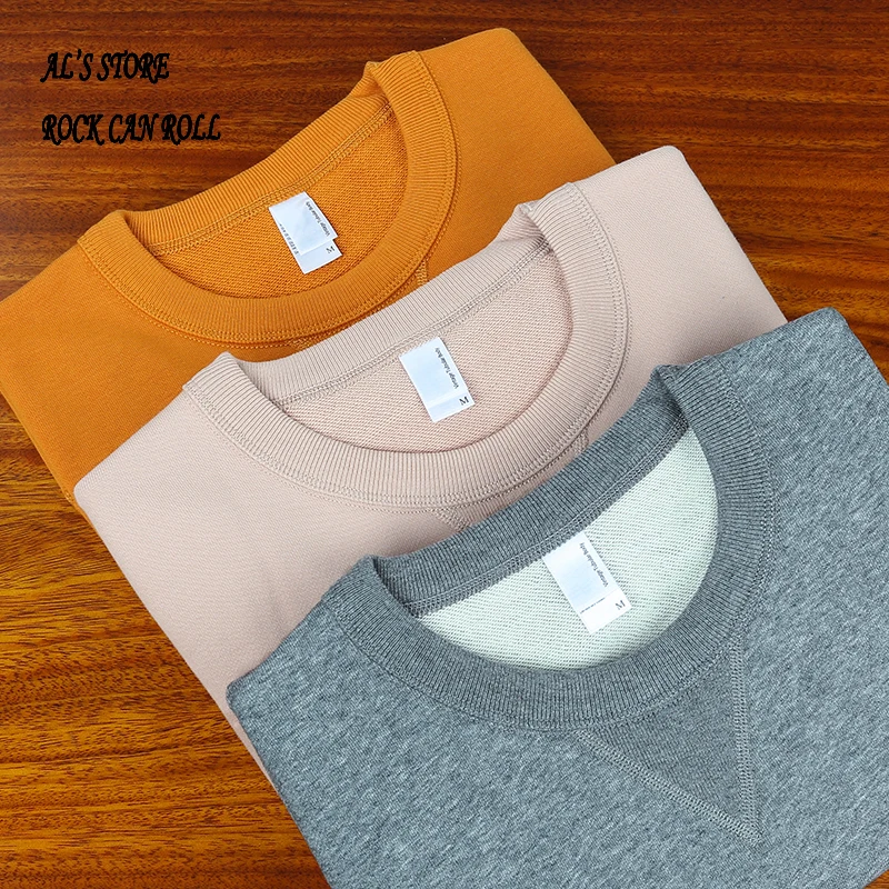 AL6163 Super Quality Heavy Thick Pullover Mans Big Cozy Flexible 400g 14.1oz Cotton Warm Shirt