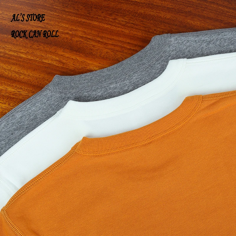 AL6163 Super Quality Heavy Thick Pullover Mans Big Cozy Flexible 400g 14.1oz Cotton Warm Shirt