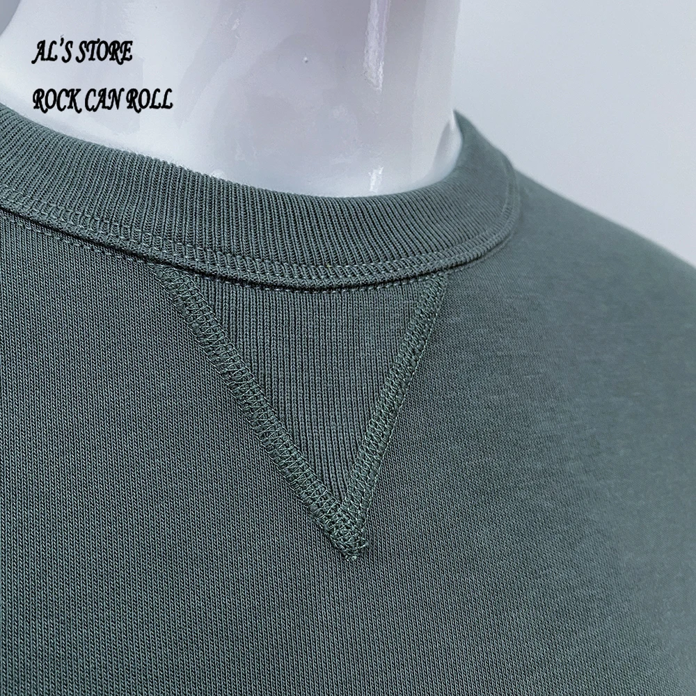 AL6163 Super Quality Heavy Thick Pullover Mans Big Cozy Flexible 400g 14.1oz Cotton Warm Shirt