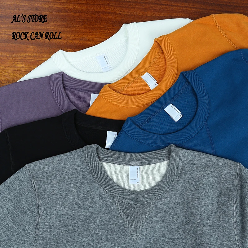 AL6163 Super Quality Heavy Thick Pullover Mans Big Cozy Flexible 400g 14.1oz Cotton Warm Shirt