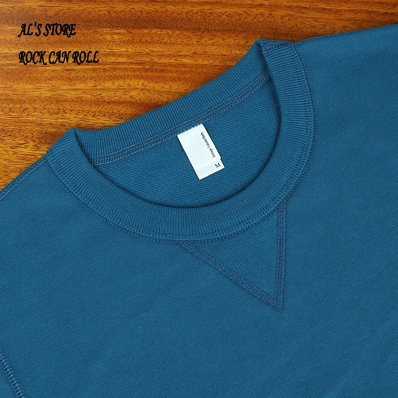 AL6163 Super Quality Heavy Thick Pullover Mans Big Cozy Flexible 400g 14.1oz Cotton Warm Shirt
