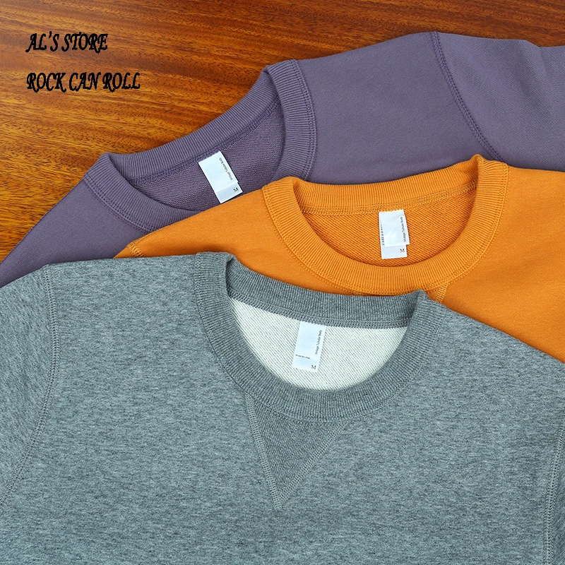 AL6163 Super Quality Heavy Thick Pullover Mans Big Cozy Flexible 400g 14.1oz Cotton Warm Shirt