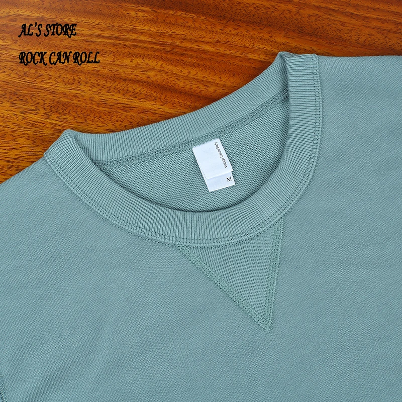 AL6163 Super Quality Heavy Thick Pullover Mans Big Cozy Flexible 400g 14.1oz Cotton Warm Shirt