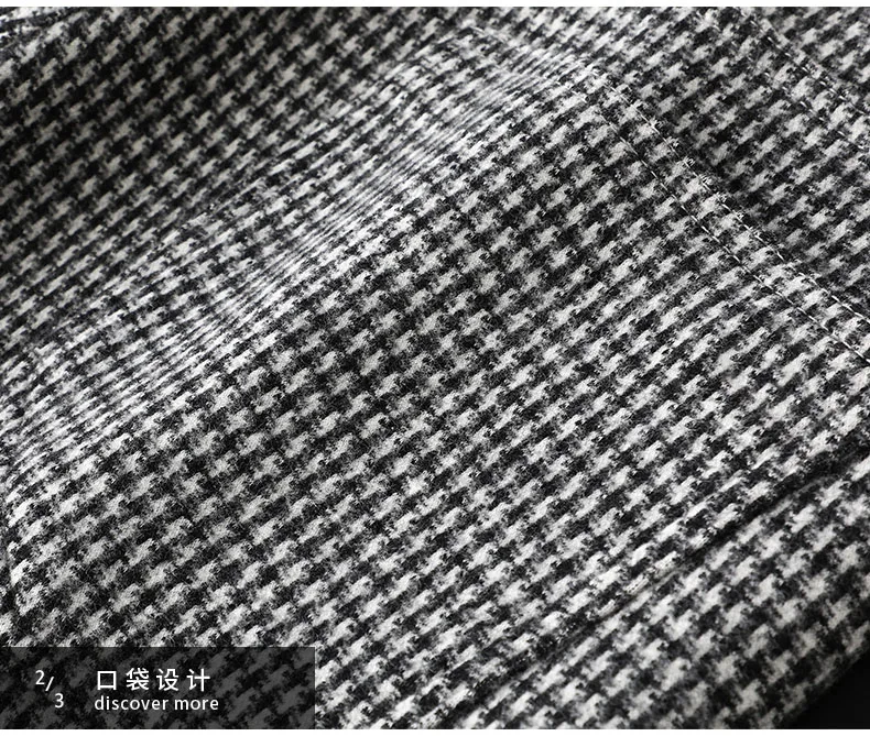 Gray Plaid Pants Men's Casual Slim Slim Straight Leg Business Pants Fall Men's Woolen Pants