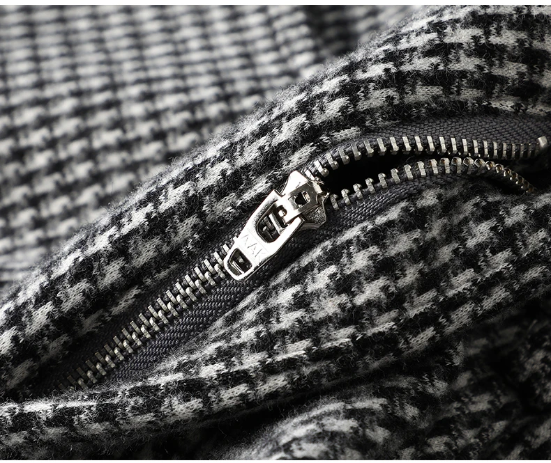 Gray Plaid Pants Men's Casual Slim Slim Straight Leg Business Pants Fall Men's Woolen Pants