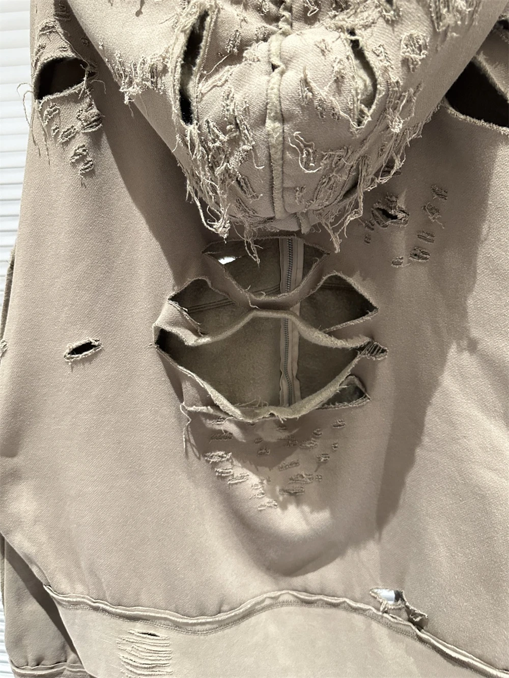Destroy The Hole Nice Washed Apricot Hoodie Hooded Men Women Oversized Heavy Fabric Unisex Vintage Coats Pullover