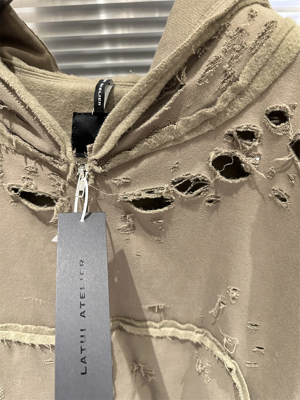 Destroy The Hole Nice Washed Apricot Hoodie Hooded Men Women Oversized Heavy Fabric Unisex Vintage Coats Pullover