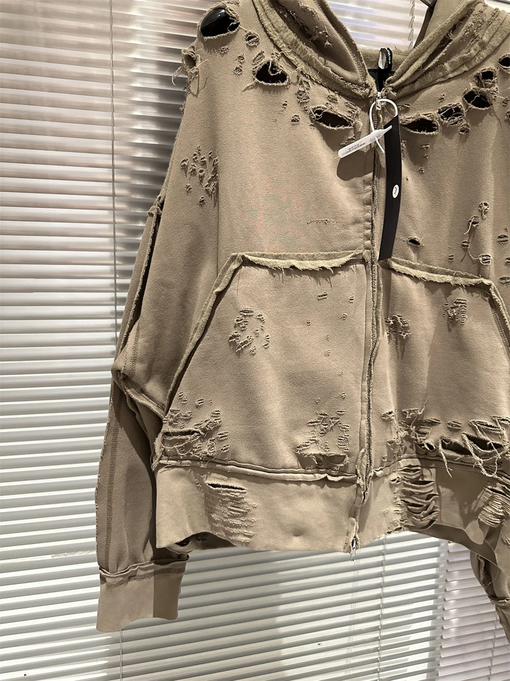Destroy The Hole Nice Washed Apricot Hoodie Hooded Men Women Oversized Heavy Fabric Unisex Vintage Coats Pullover