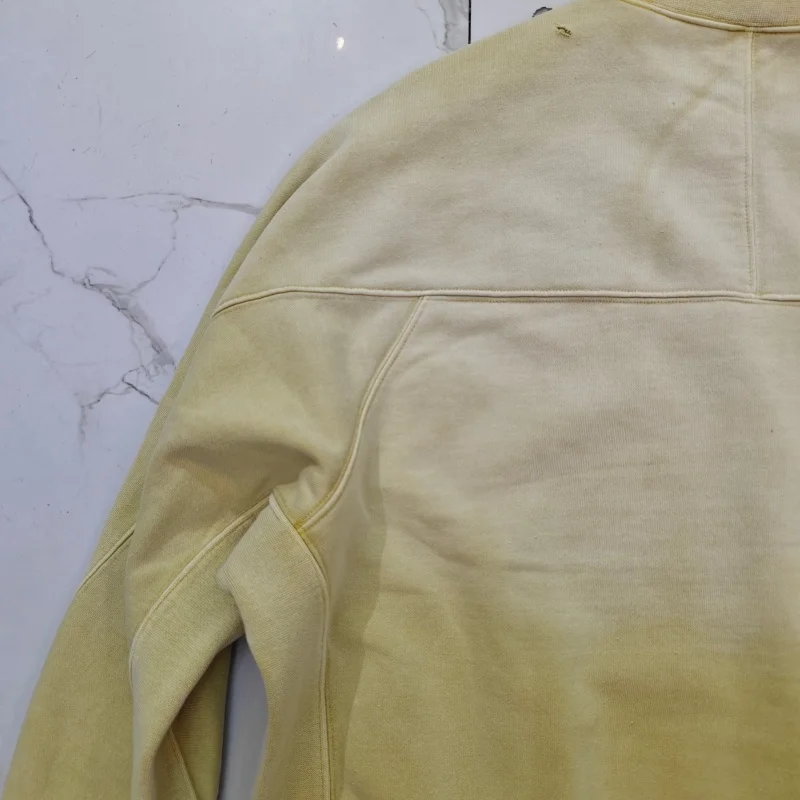 Vintage American Style Distressed Fleece Sweatshirt Men Winter Thick Loose Casual Hooded Pullover with Retro Design