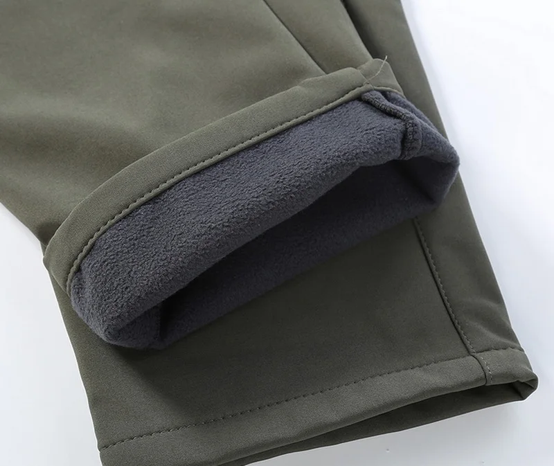 Tactical Men Winter Set Fleece Parkas Cargo Jackets Windbreak Hiking Camping Pant Climbing Tracksuit Sharkskin Casual Hood Coats