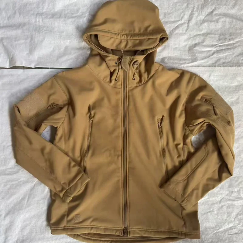 Tactical Men Winter Set Fleece Parkas Cargo Jackets Windbreak Hiking Camping Pant Climbing Tracksuit Sharkskin Casual Hood Coats