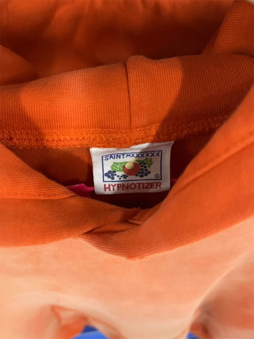 Washed Orange Saint Pullover Men Women Best Quality Hooded Hoodie