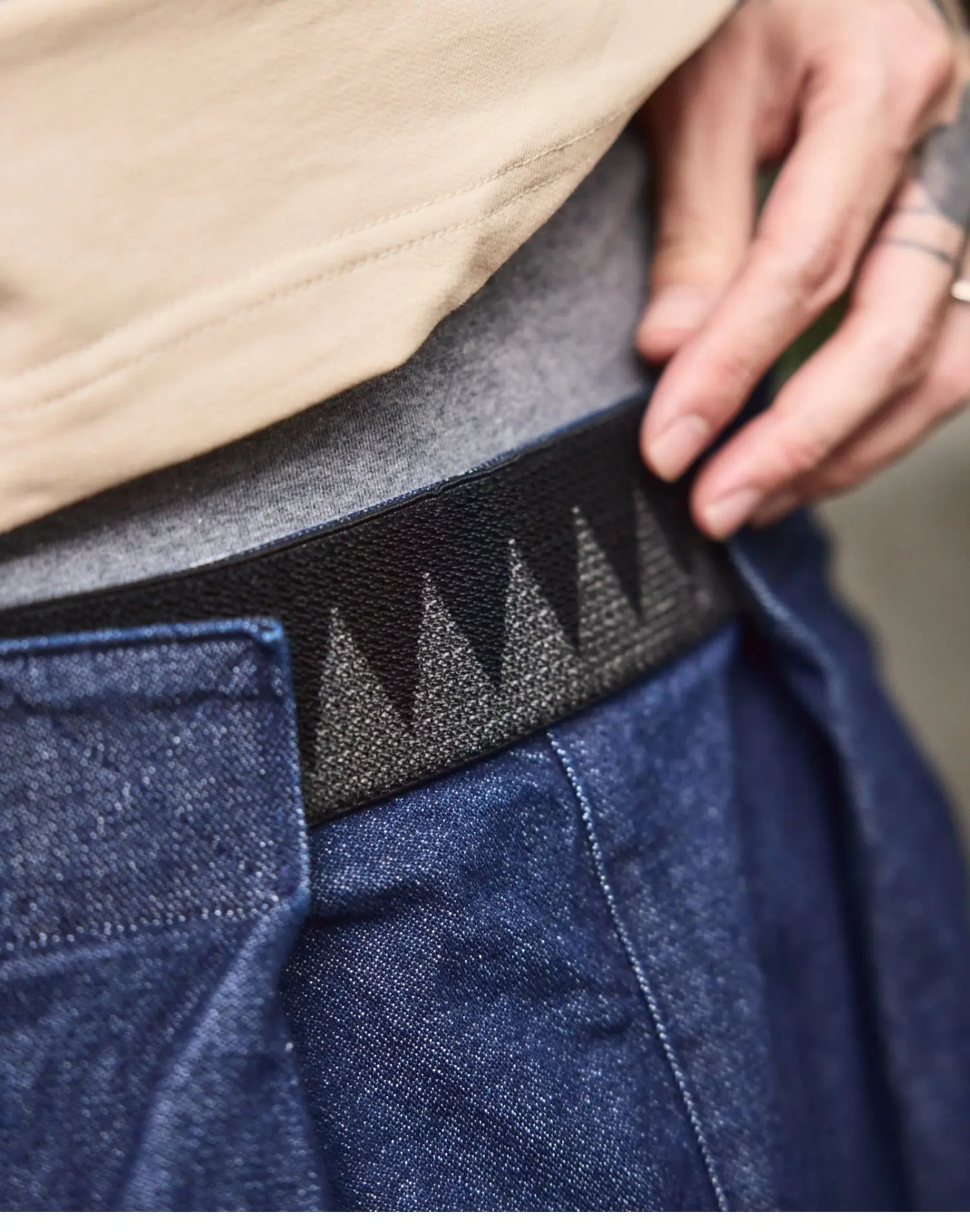 Retro Blue Dyed Kapital Hirata Loose Elastic Waist Adjustable Jeans for Men New Arrival