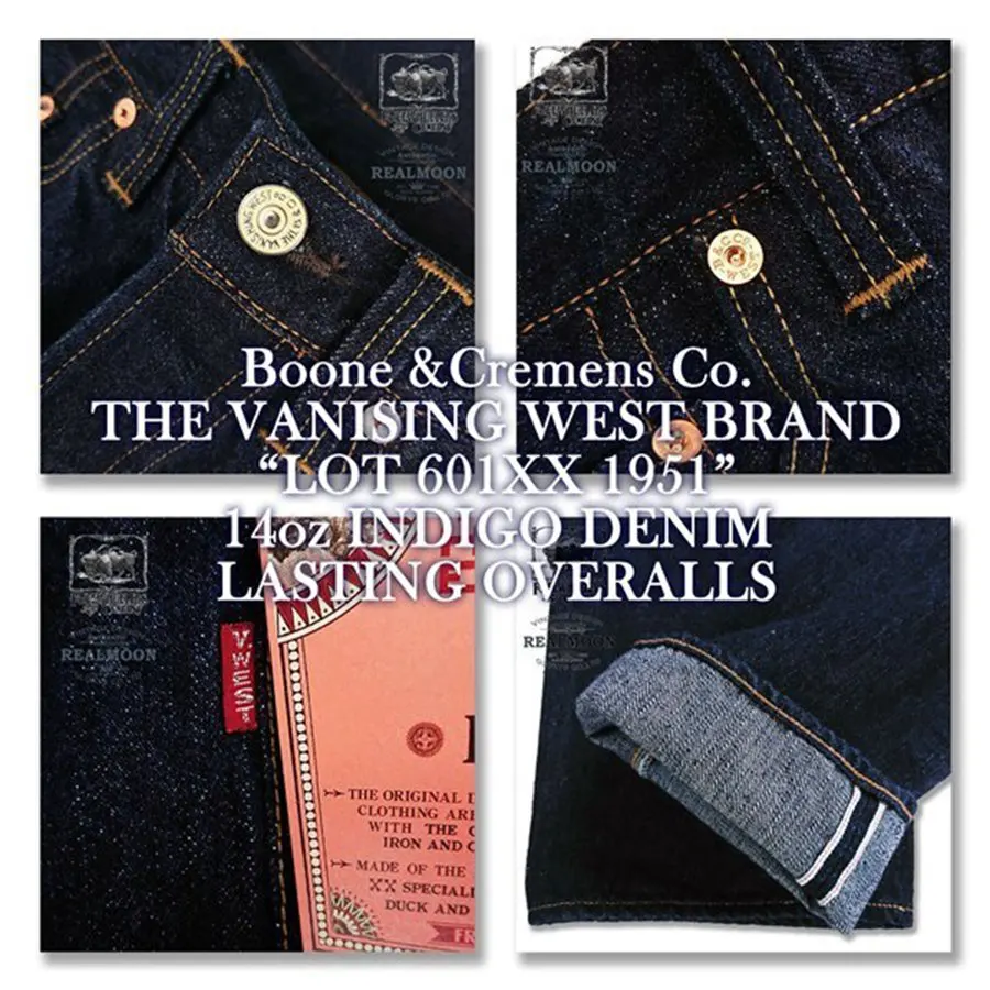 FREEWHEELERS 601XX 1951 five bags of 14oz indigo vintage jeans