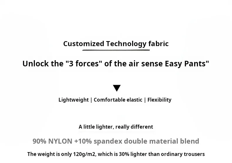 Maden Lightweight Commuter Casual Pants CleanFit Dress Trousers Elastic Wrinkle-Resistant Office Men's Long Pants for Summer
