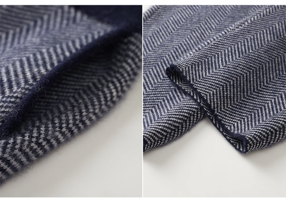 Soft 100% Merino Wool Straight-leg Pants For Men Jacquard Warm Knitted Pants Autumn Winter Thick Bottom Wear