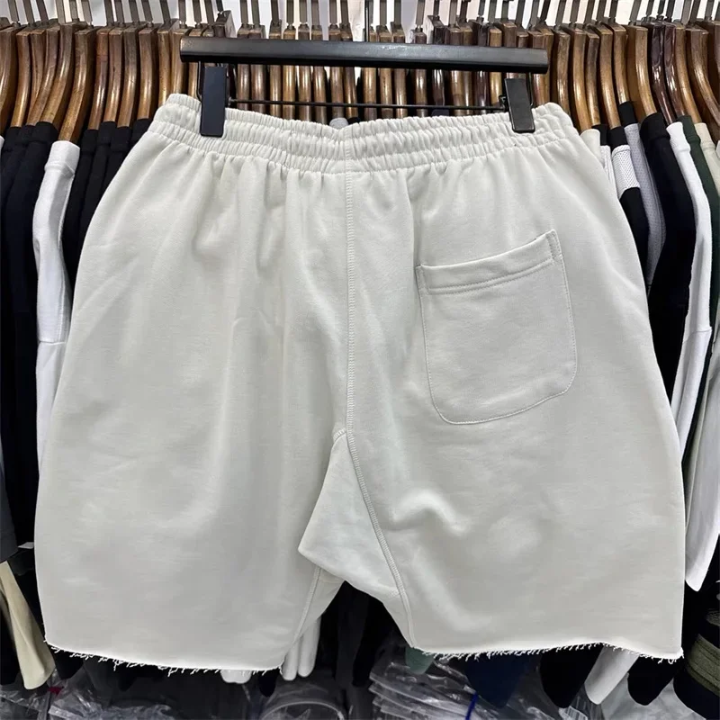 SSSAINT LOUIS Men Shorts Graffiti Print Washed Retro Oversized Shorts