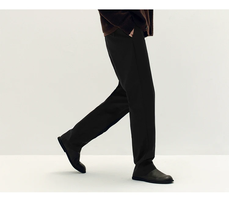 Semir Men Pants Comfortable Solid Straight Work Commute 2026 Autumn Casual Style Easy Care Long Trousers Daily Wear