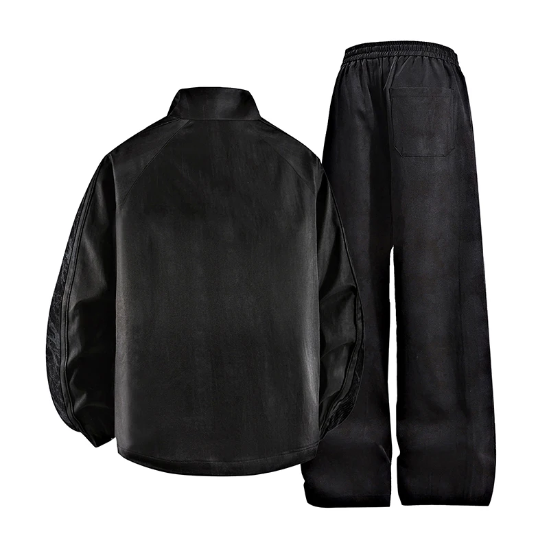 8XL Men Jacket 2Pcs Tracksuit Set Waterproof Side Stripe Large Size 6XL 7XL Streetwear Long Sleeve 2025 Spring Sportswear Male