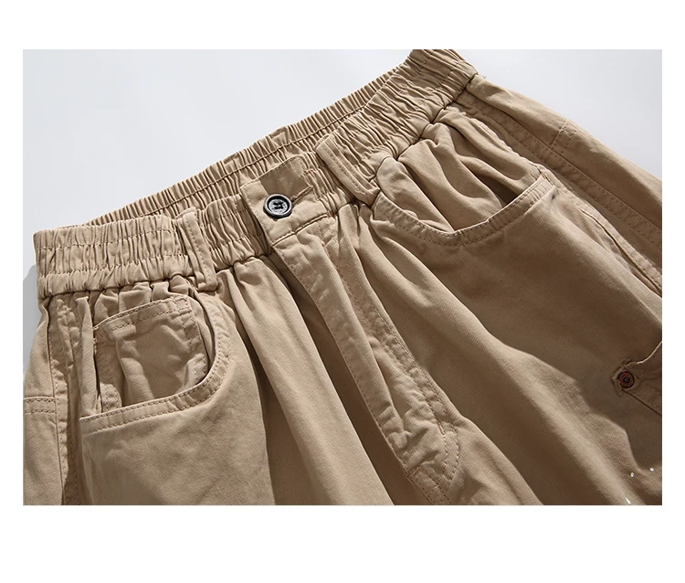 Japanese Streetwear Paint Point Cargo Pants For Men Harajuku Casual Baggy Pants High Quality Vintage Plus Size Trousers Male