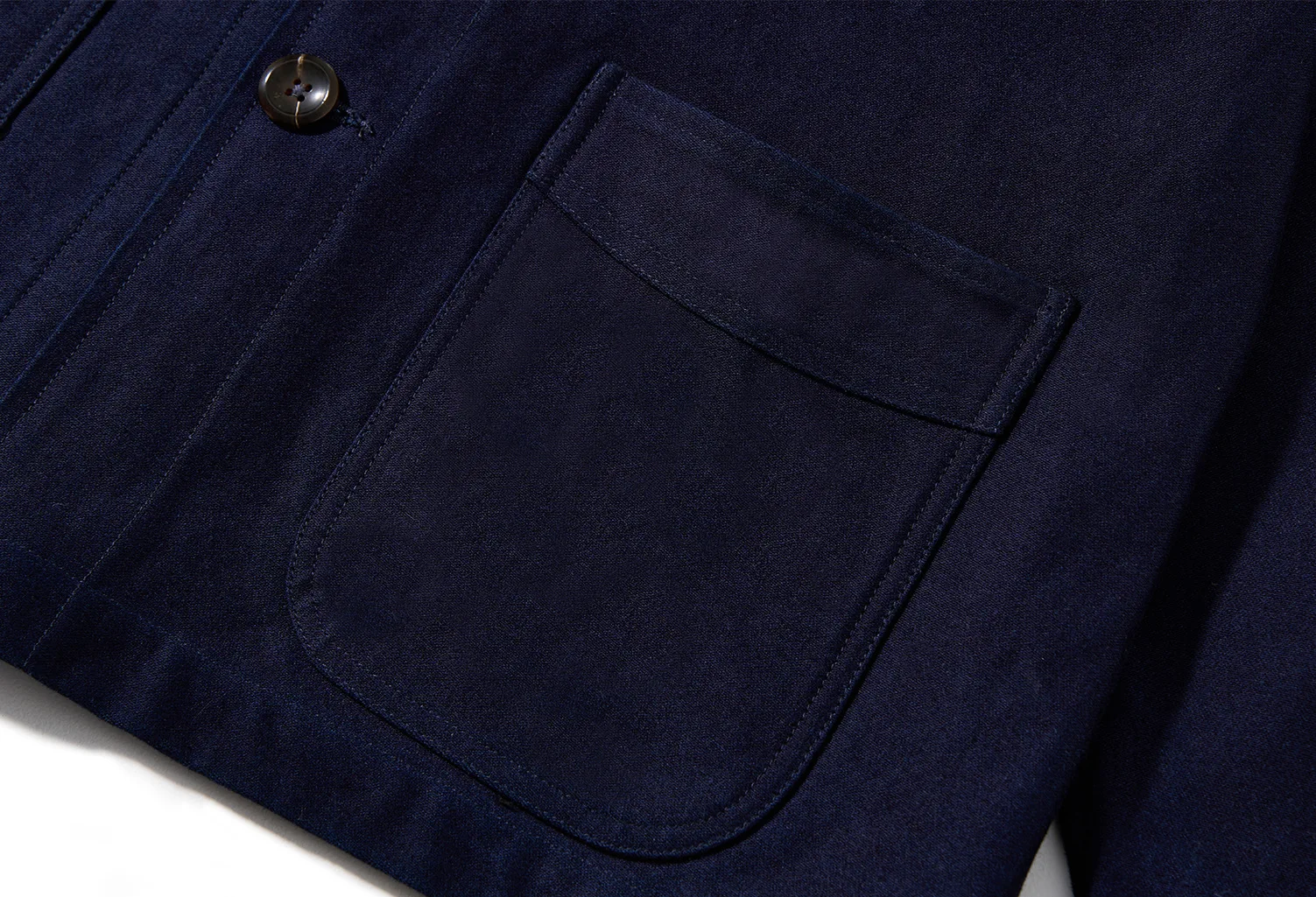 2026 Spring Round Collar Mole Skin French Four Bag Workwear Jacket Heavy Duty Washed Vintage Styleouter Garment Loose Fit Coat