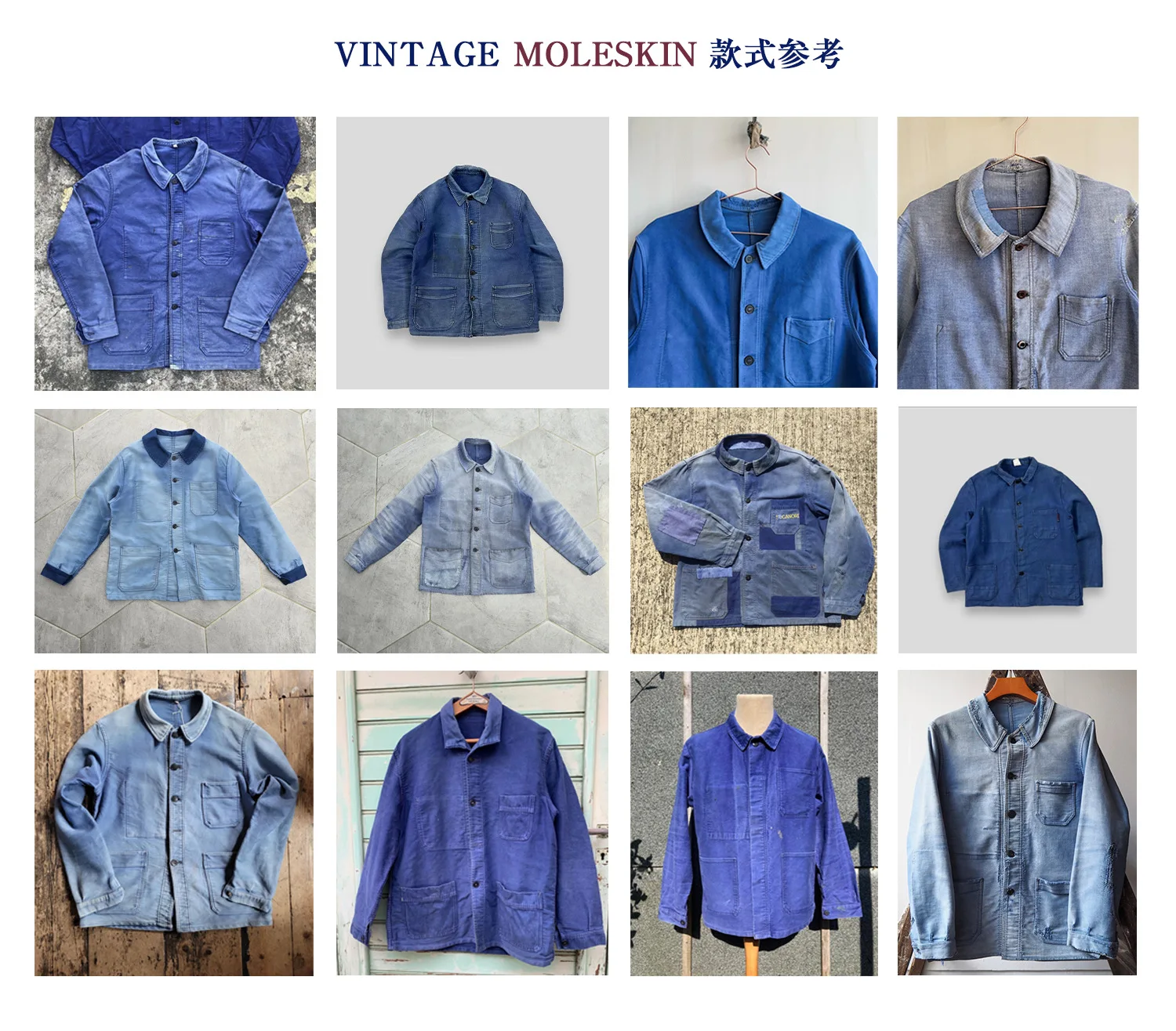 2026 Spring Round Collar Mole Skin French Four Bag Workwear Jacket Heavy Duty Washed Vintage Styleouter Garment Loose Fit Coat