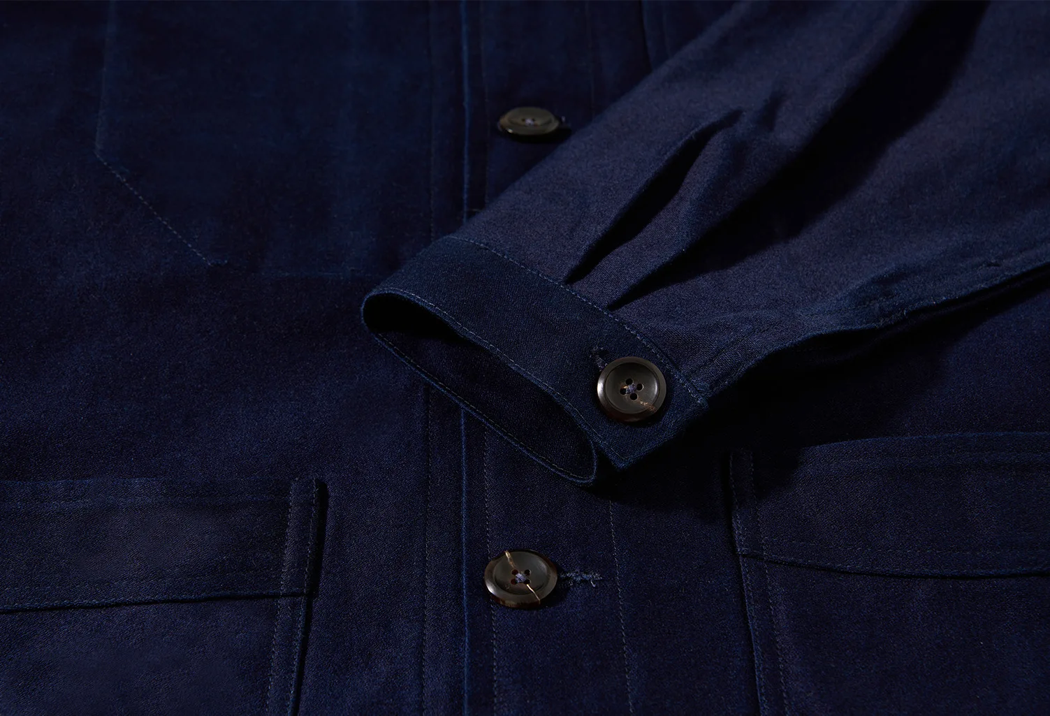 2026 Spring Round Collar Mole Skin French Four Bag Workwear Jacket Heavy Duty Washed Vintage Styleouter Garment Loose Fit Coat
