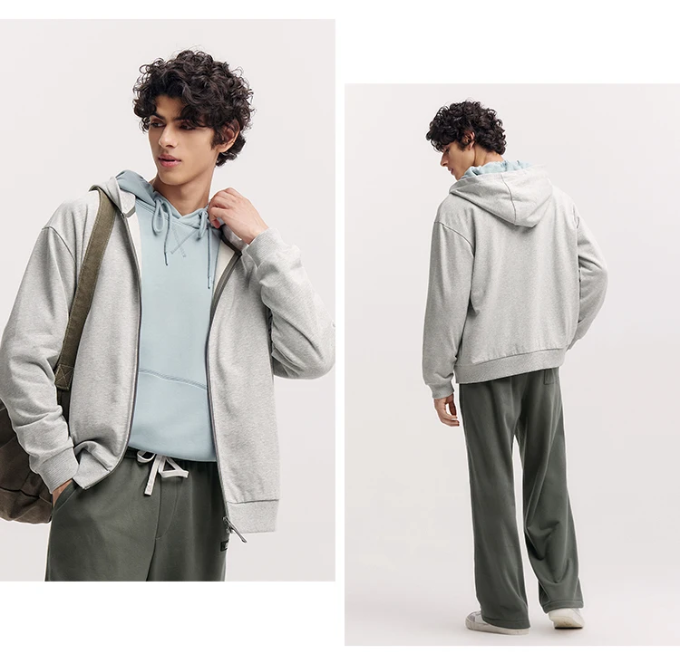 Semir Jacket Men Hooded Cardigan Coat Couple 2025 New Spring Casual Outfit Minimalist and Versatile for Daily Wear