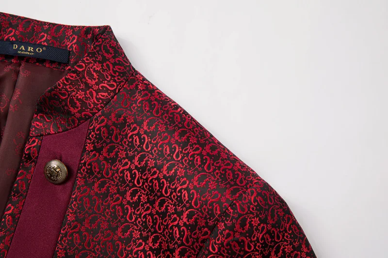 New Chinese-style Jacquard Wedding Host Performance Men's Suits 3pcs Blazer Vest Pants Formal Party Groom Tuxedo