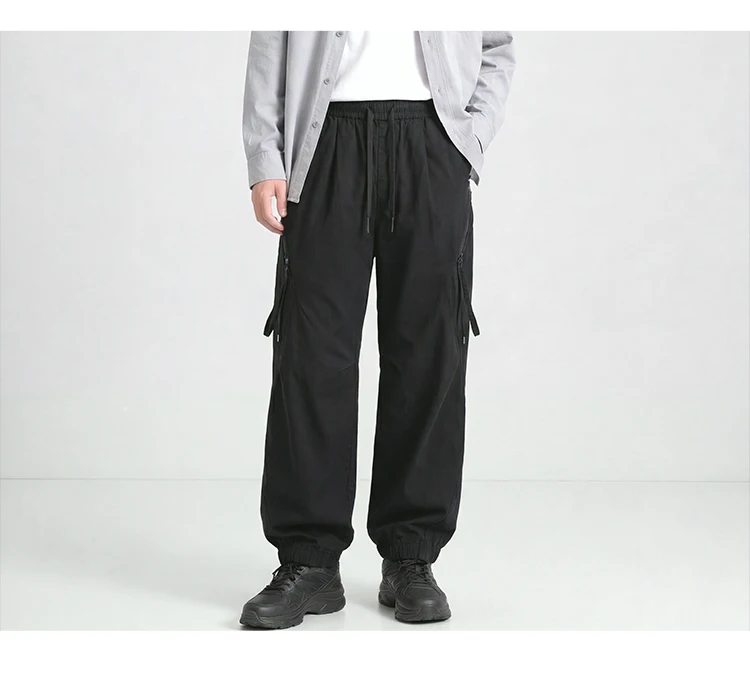 Semir Men Pants Washed Cotton Loose Curved Utility Cargo 2026 Autumn Comfortable Workwear Style Street Casual Daily Wear