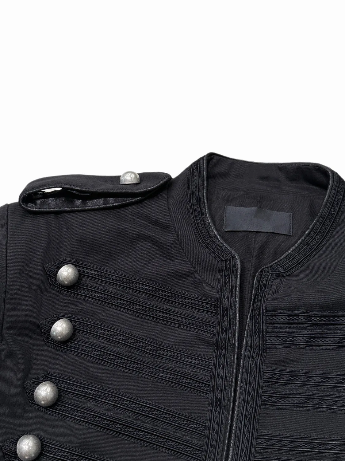 ANN Milan Limited Show Piece Black & Gold Webbing Napoleon Cropped Court Jacket, Two-tone