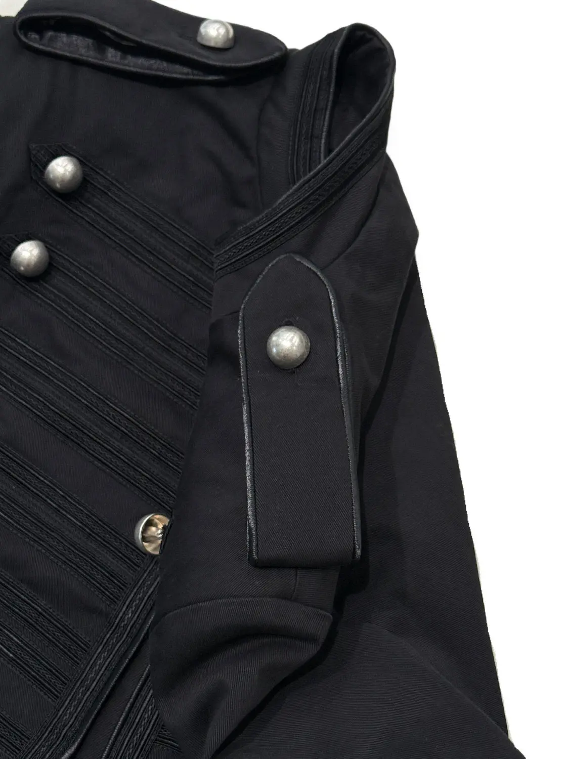 ANN Milan Limited Show Piece Black & Gold Webbing Napoleon Cropped Court Jacket, Two-tone