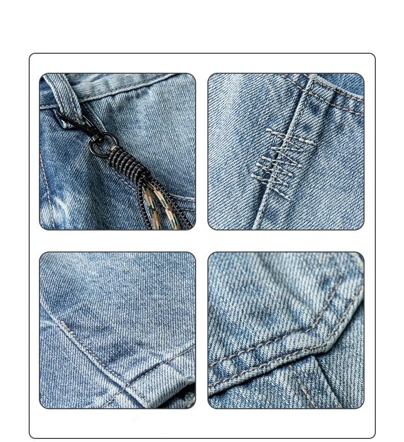 American Vintage High Quality Denim Cargo Pants Men Clothing Streetwear Loose Skate Jeans Harajuku Casual Harem Trousers Male
